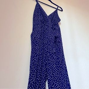 KAILEIGH Rica Knit Crop Jumpsuit Navy with Pockets
